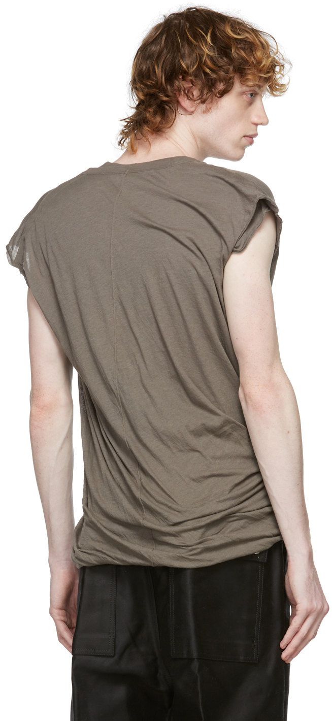 Rick Owens Grey Double Dylan T-Shirt | Smart Closet