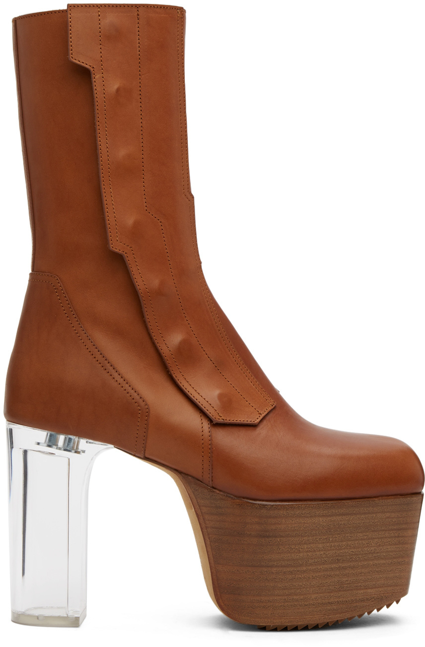 platform tan boots