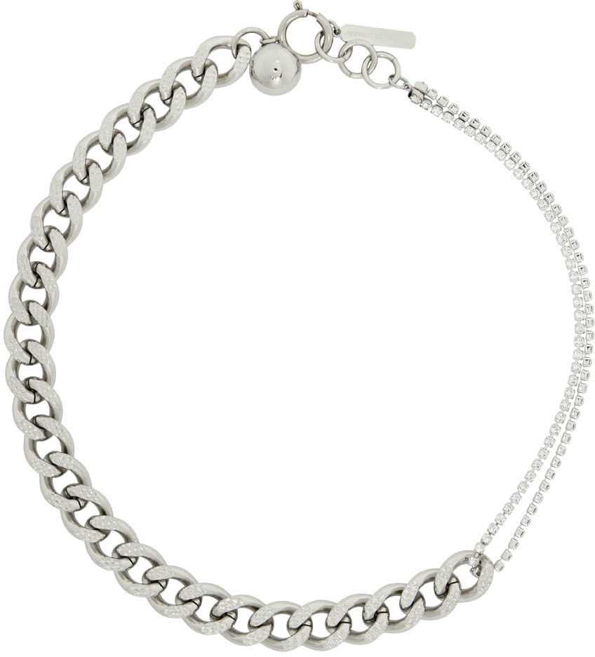 Silver Betty Choker Necklace by Justine Clenquet on Sale