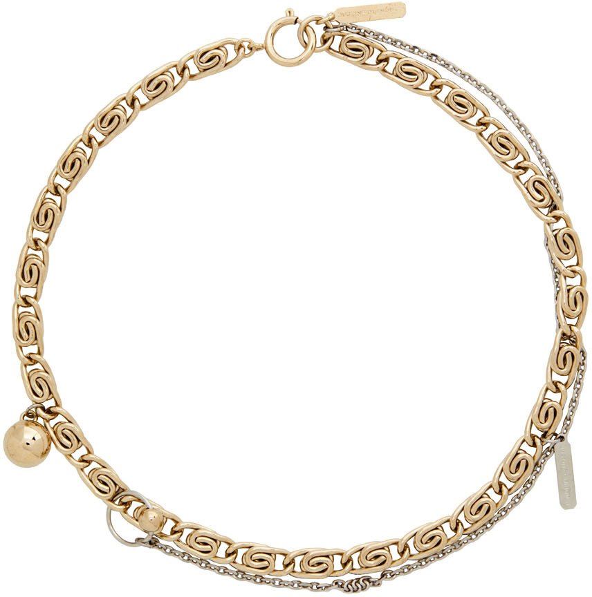 Justine Clenquet: Gold & Silver Katie Necklace | SSENSE