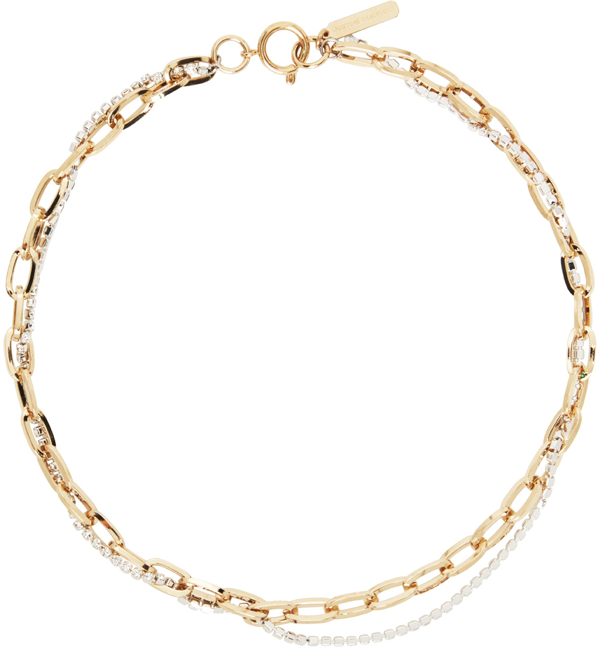 Silver & Gold Kristen Necklace by Justine Clenquet on Sale