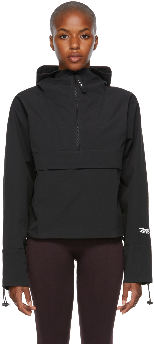 Reebok By Victoria Beckham: Black Canvas Anorak Jacket | SSENSE