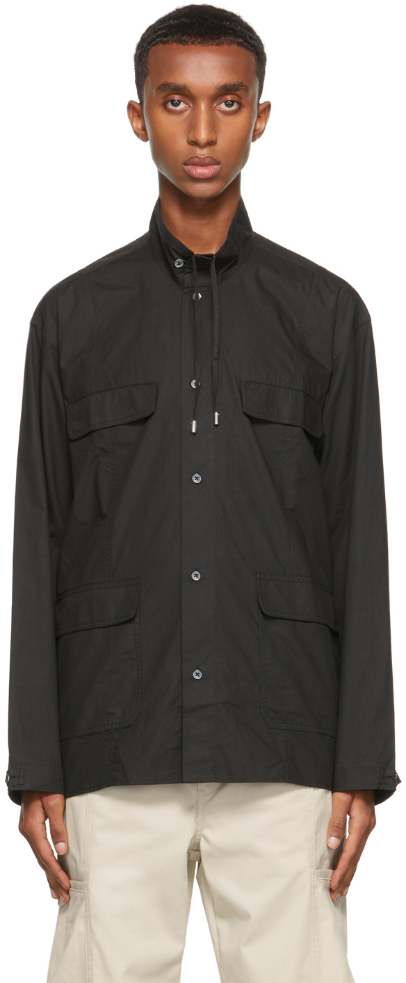 Black Poplin Evan Shirt