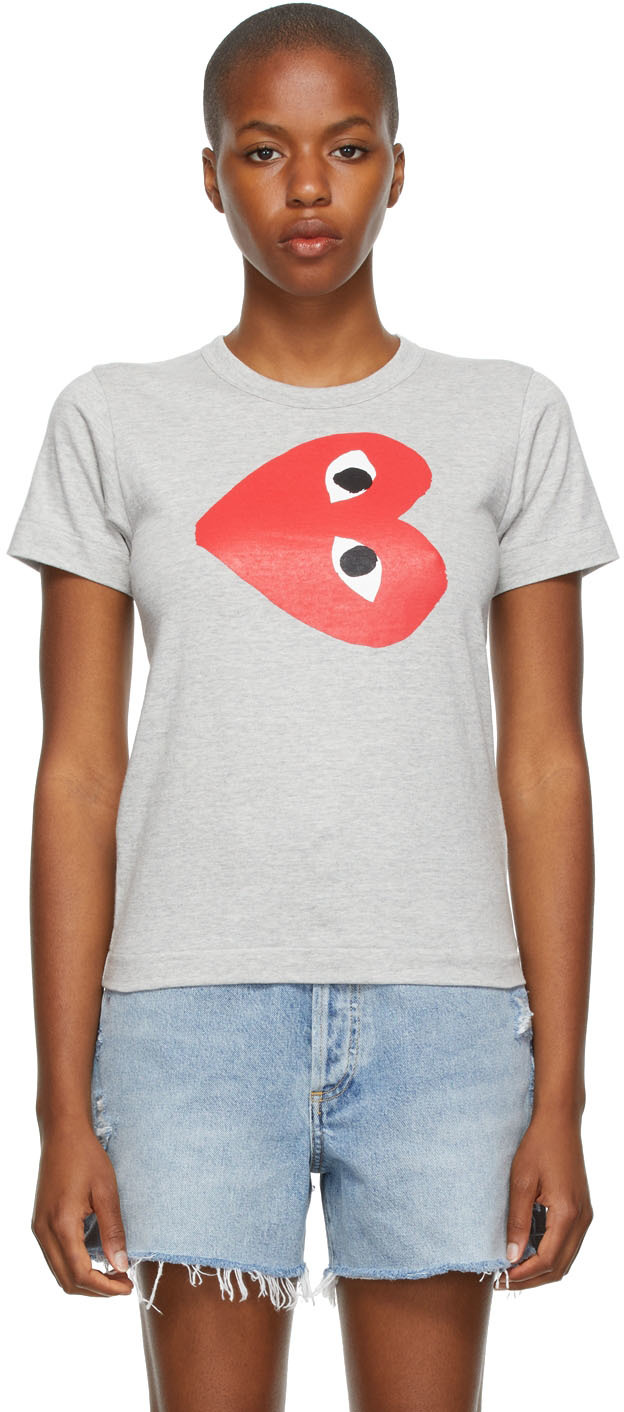 COMME des GARÇONS PLAY: Sideways Heart T-Shirt | SSENSE