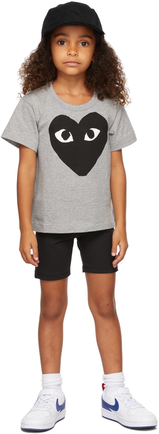 Polo noir à écusson à logo Enfant Ssense Fille Vêtements Tops & T-shirts T-shirts Polos 