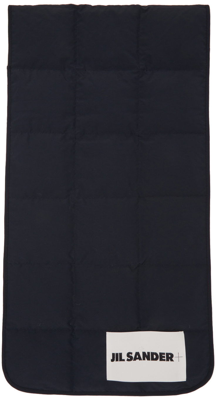 Jil Sander Navy Down Quilted Scarf