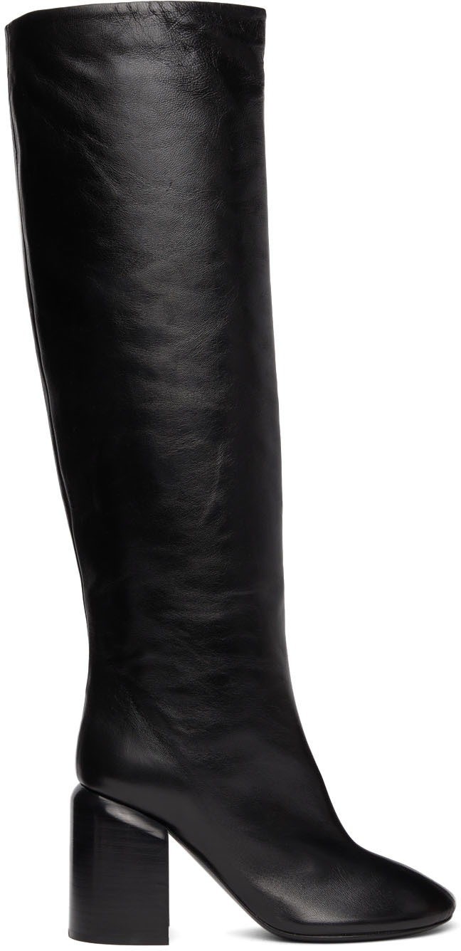 Jil Sander: Heeled Knee-High Boots | SSENSE Canada