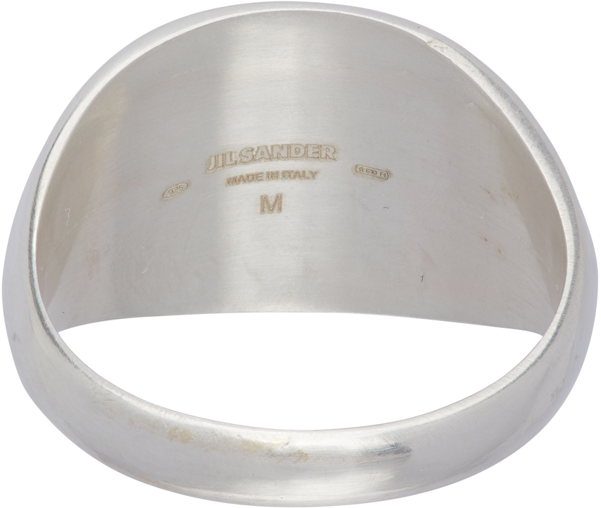 Jil Sander Silver Classic Chevalier Ring | Smart Closet