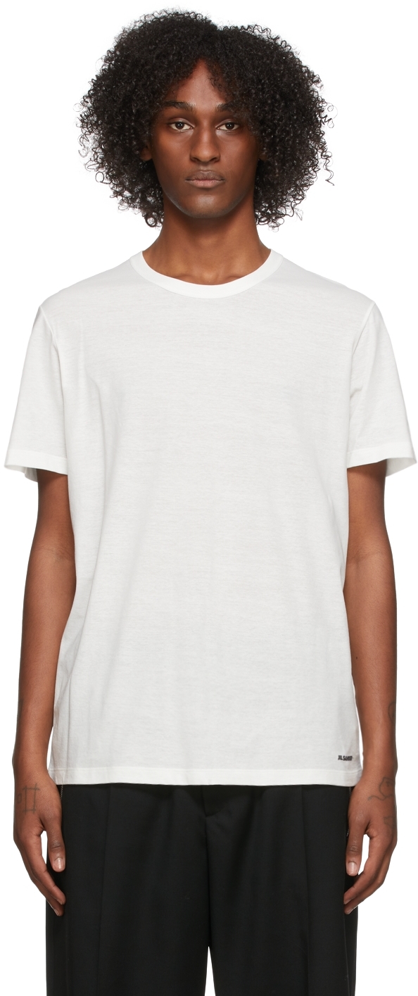 Jil Sander Off-White Short Sleeve T-Shirt
