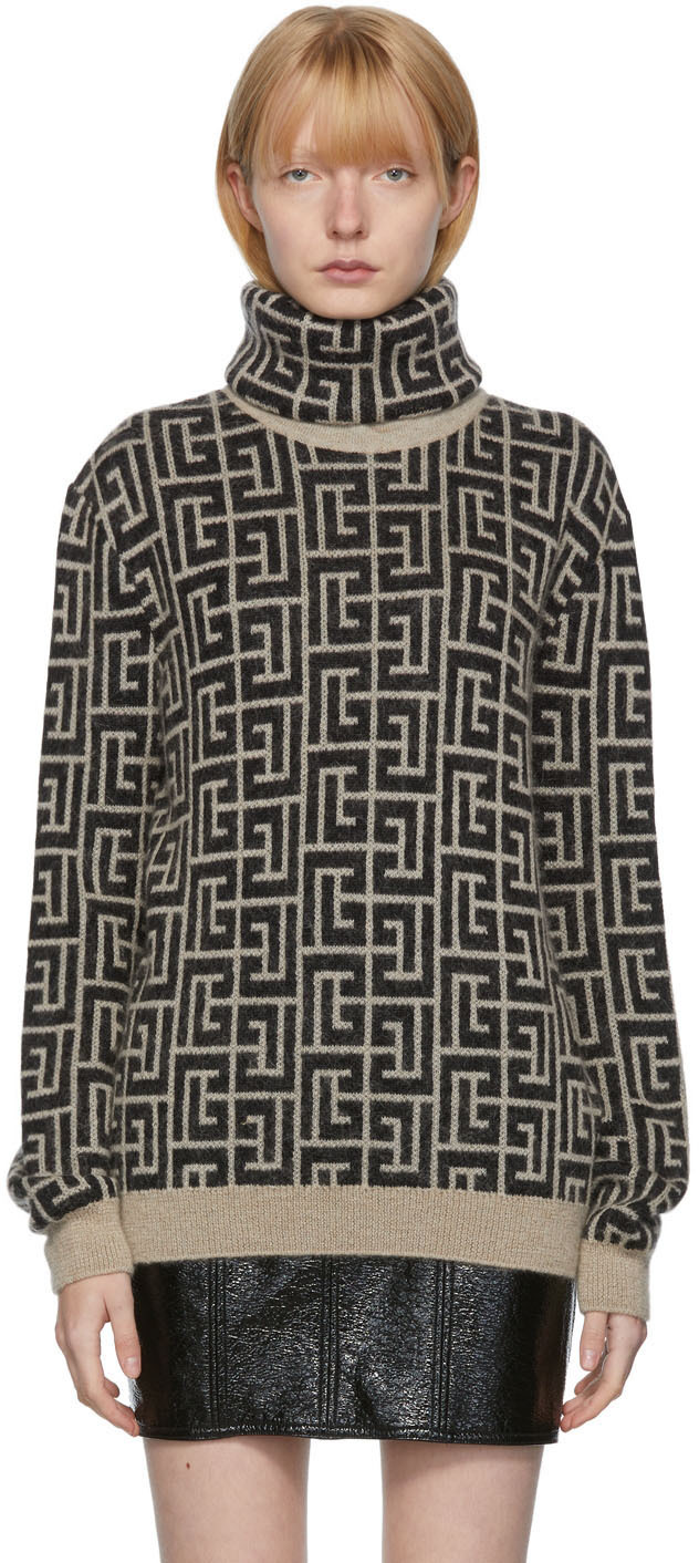monogram turtleneck