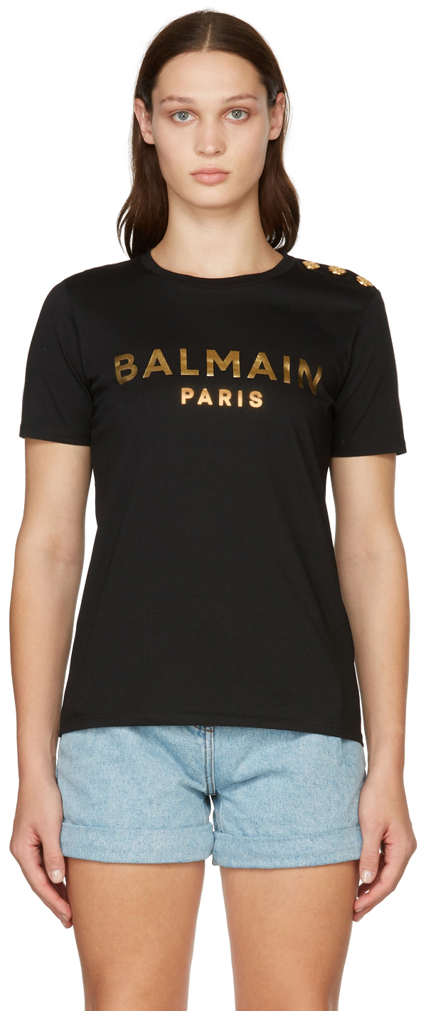 om forladelse vedhæng skolde Balmain t-shirts for Women | SSENSE