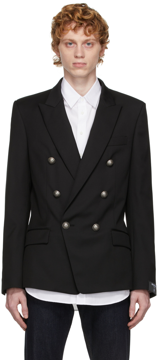 balmain double breasted blazer