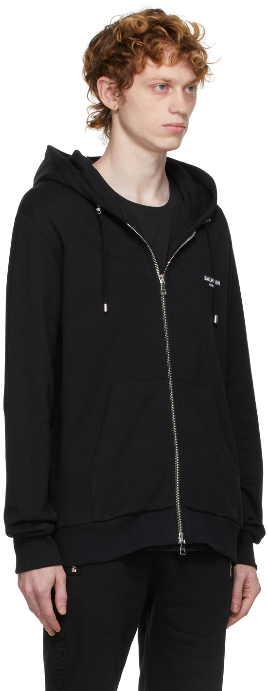 Balmain Mini Monogram Zipped Hoodie - Farfetch