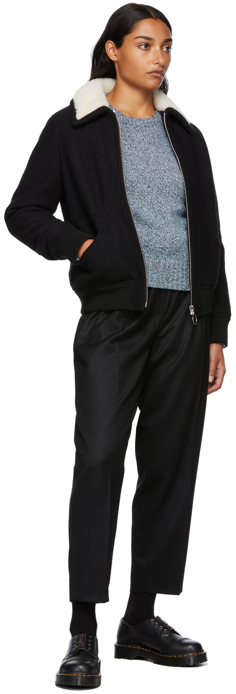 A.P.C. Black Agathe Bomber Jacket | Smart Closet