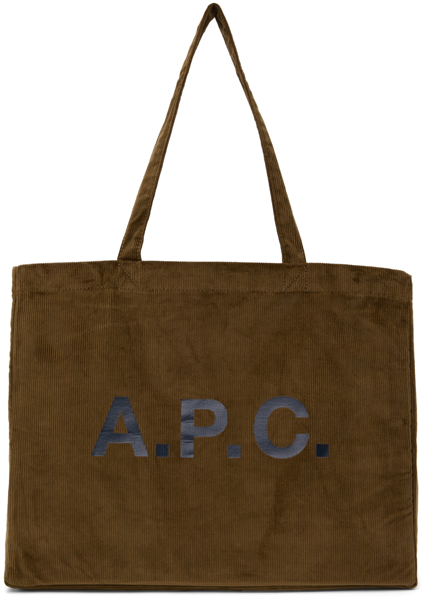 A.P.C. Blue Corduroy Diane Shopping Tote | Smart Closet