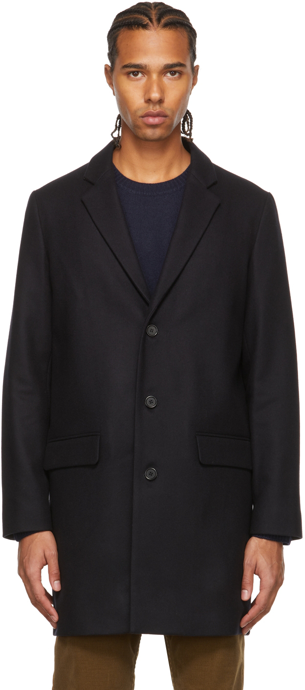 apc navy coat