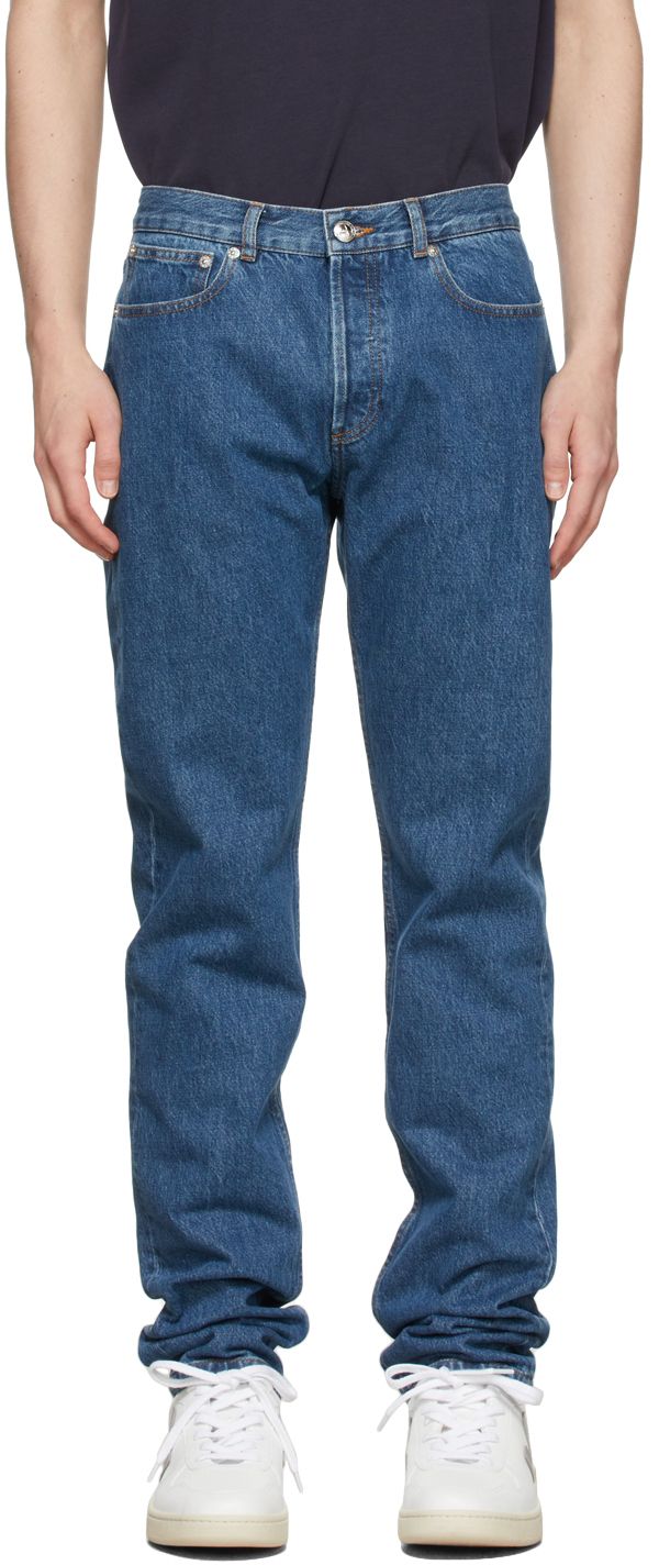 Straight-leg contrast-stitch jeans Farfetch Herren Kleidung Hosen & Jeans Jeans Straight Jeans 