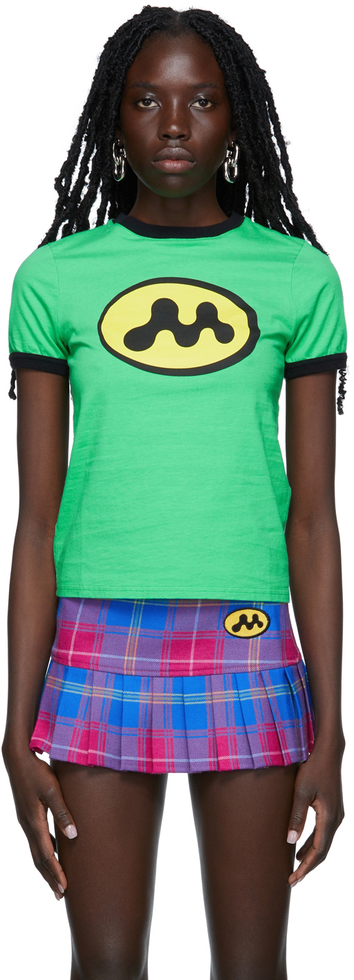 Mowalola: Green Dropout T-Shirt | SSENSE Canada
