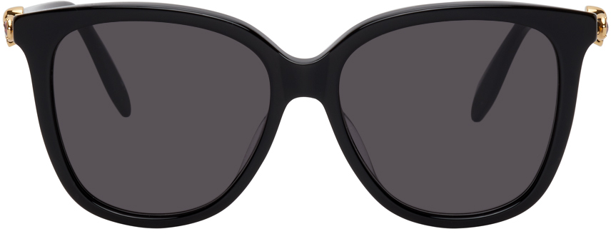 Alexander McQueen Black Skull Droplets Sunglasses
