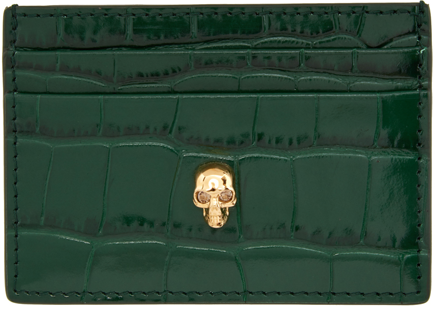 alexander mcqueen card holder skull