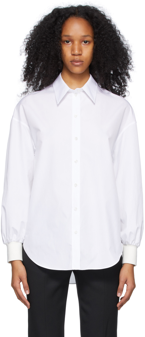 Alexander McQueen White Cocoon Sleeve Shirt