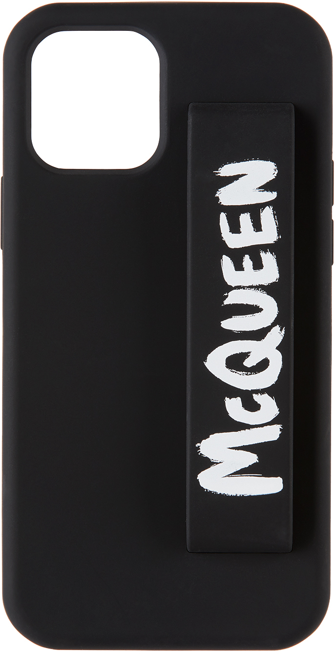 Alexander McQueen ブラック & ホワイト Graffiti iPhone 12 Pro ケース