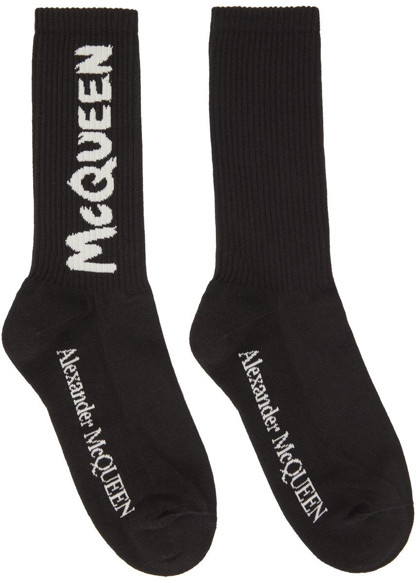 Chaussettes à crânes Synthétique Alexander McQueen pour homme en coloris Noir Homme Vêtements Sous-vêtements Chaussettes 