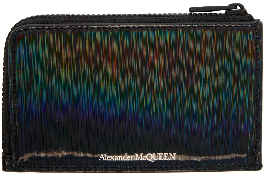 Alexander McQueen Multicolor Iridescent Zip Card Holder
