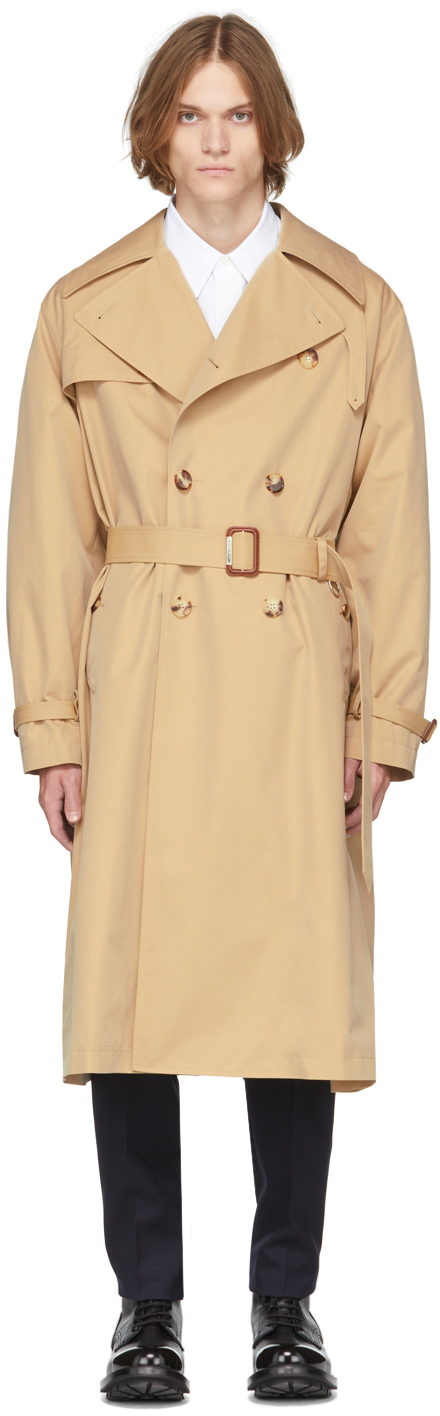 cotton gabardine trench coat