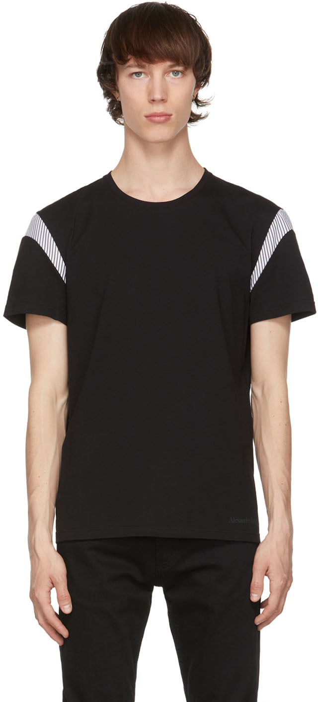 Alexander McQueen Black Paneled T-Shirt
