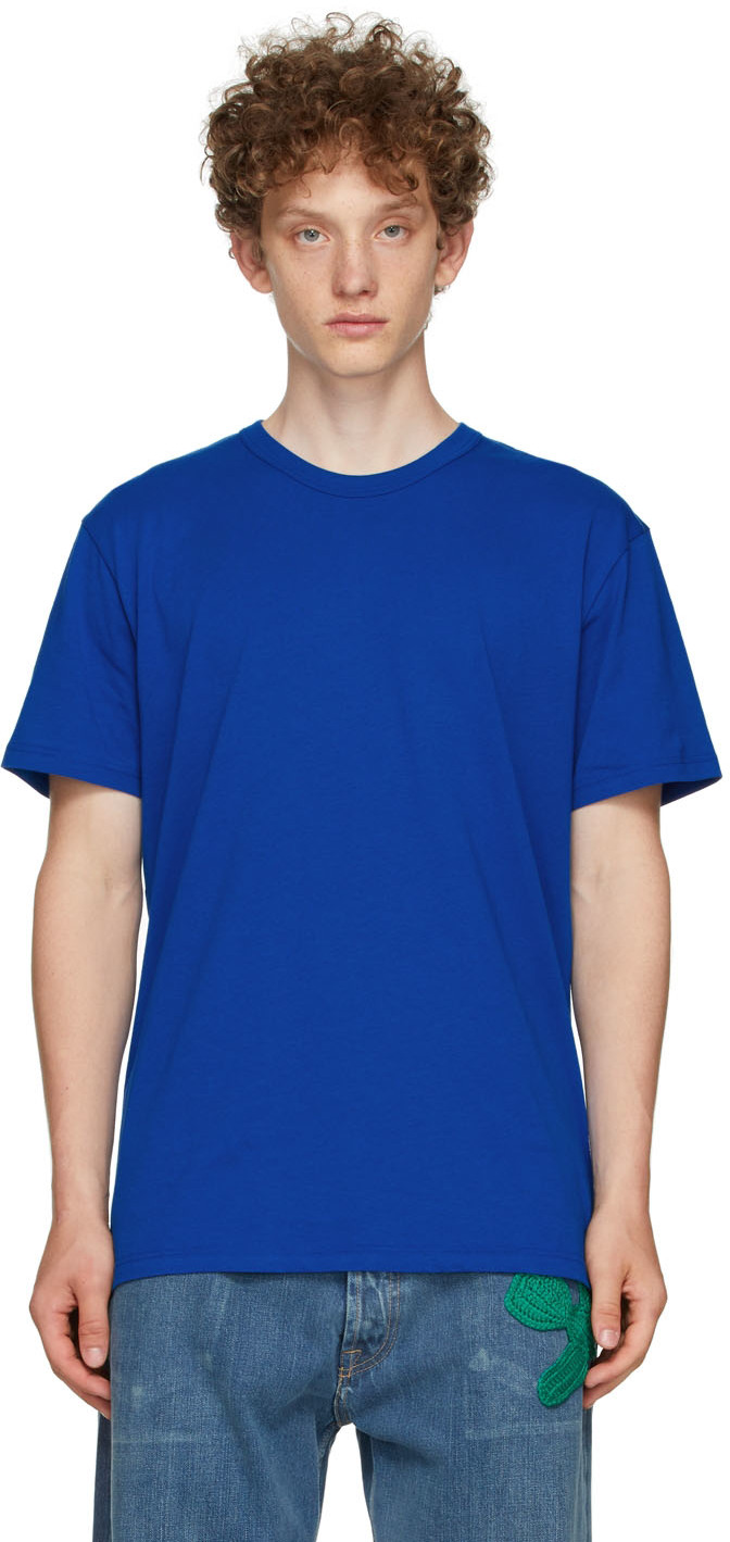 Alexander McQueen Blue Graffiti Oversized T-Shirt