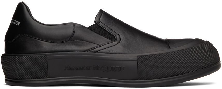 Alexander McQueen Black Deck Skate Sneakers