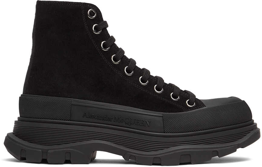 suede alexander mcqueen black