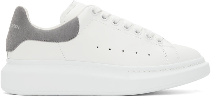 Alexander McQueen White & Grey Oversized Sneakers