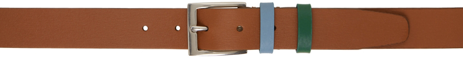 Paul Smith ブラウン Straw-Grain Contrast Keeper ベルト
