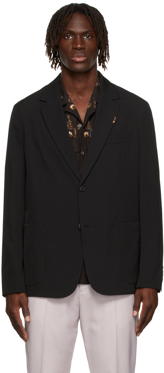 Paul Smith: Navy Wool Tailored Blazer | SSENSE