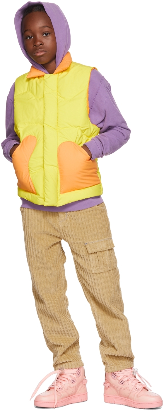 Kids Yellow & Orange Puffer Vest SSENSE Clothing Jackets Gilets 