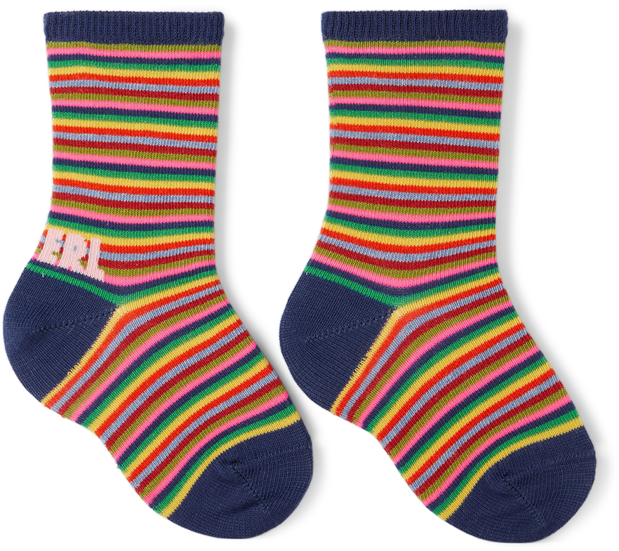 Ssense Abbigliamento Intimo Calze Kids Multicolor Striped Socks 