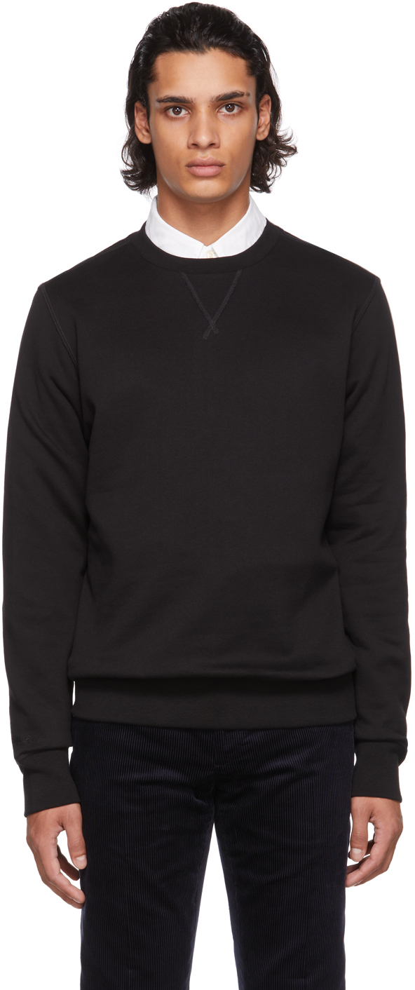 Ralph Lauren Purple Label: Black Fleece Crewneck Sweatshirt | SSENSE