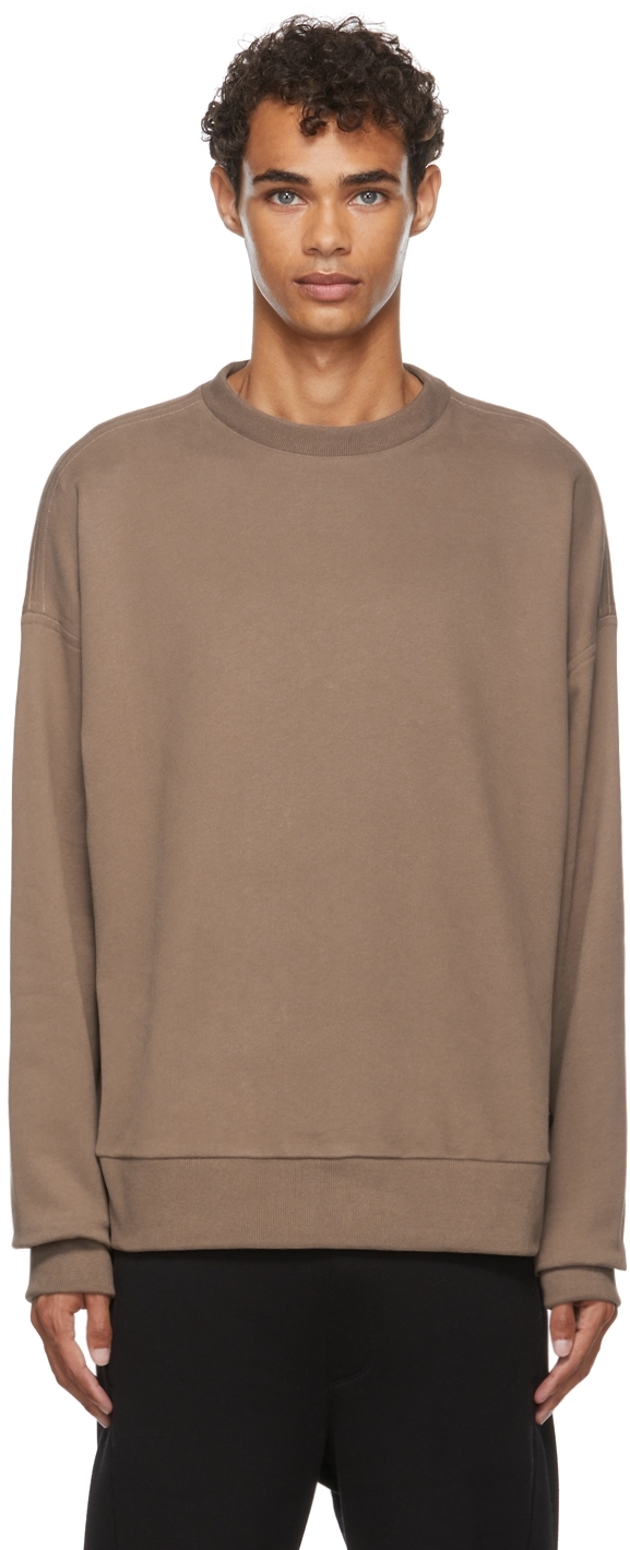 Z Zegna Brown French Terry Sweater