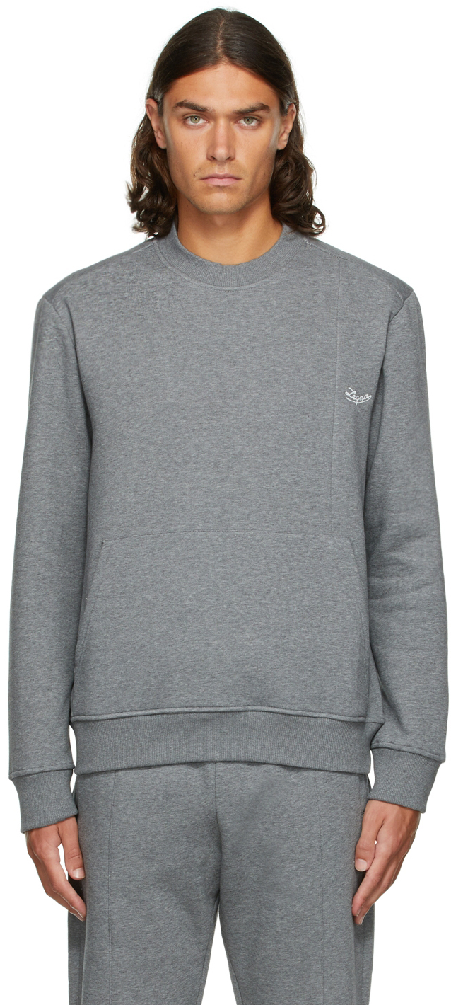 Ermenegildo Zegna Grey Reconnect Mono Pocket Sweatshirt