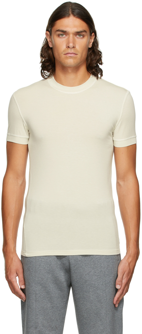 Ermenegildo Zegna Off-White Crewneck T-Shirt