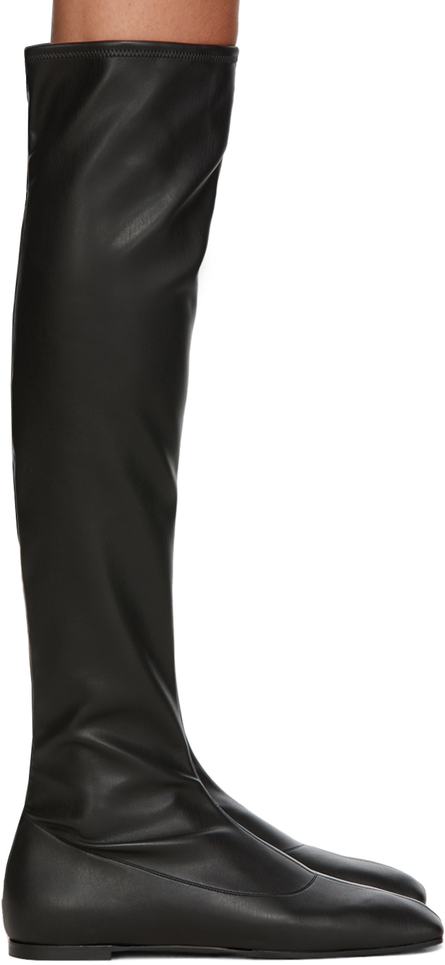 ご注文で当日配送 ジュゼッペザノッティデザイン GIUSEPPE ZANOTTI DESIGN ブーツ ロングブーツ レザー リング装飾 イタリア製  ブラック 黒 ゴールド 35 レディース 220912