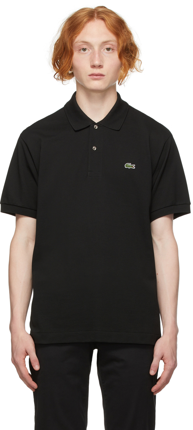 black lacoste polo