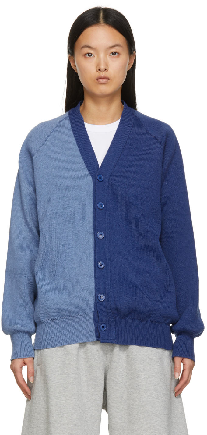 Comme des Garçons Shirt Blue & Navy Lochaven Of Scotland Cardigan