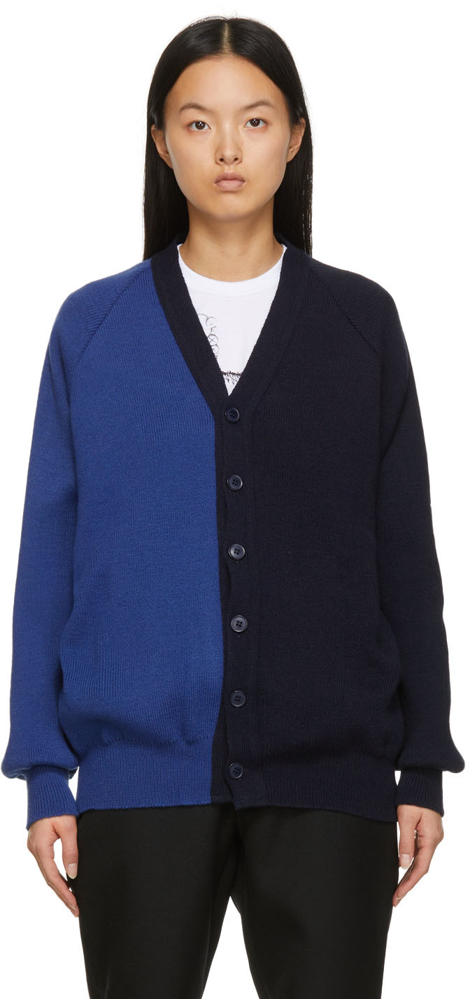 Comme des Garçons Shirt Blue & Navy Lochaven Of Scotland Cardigan