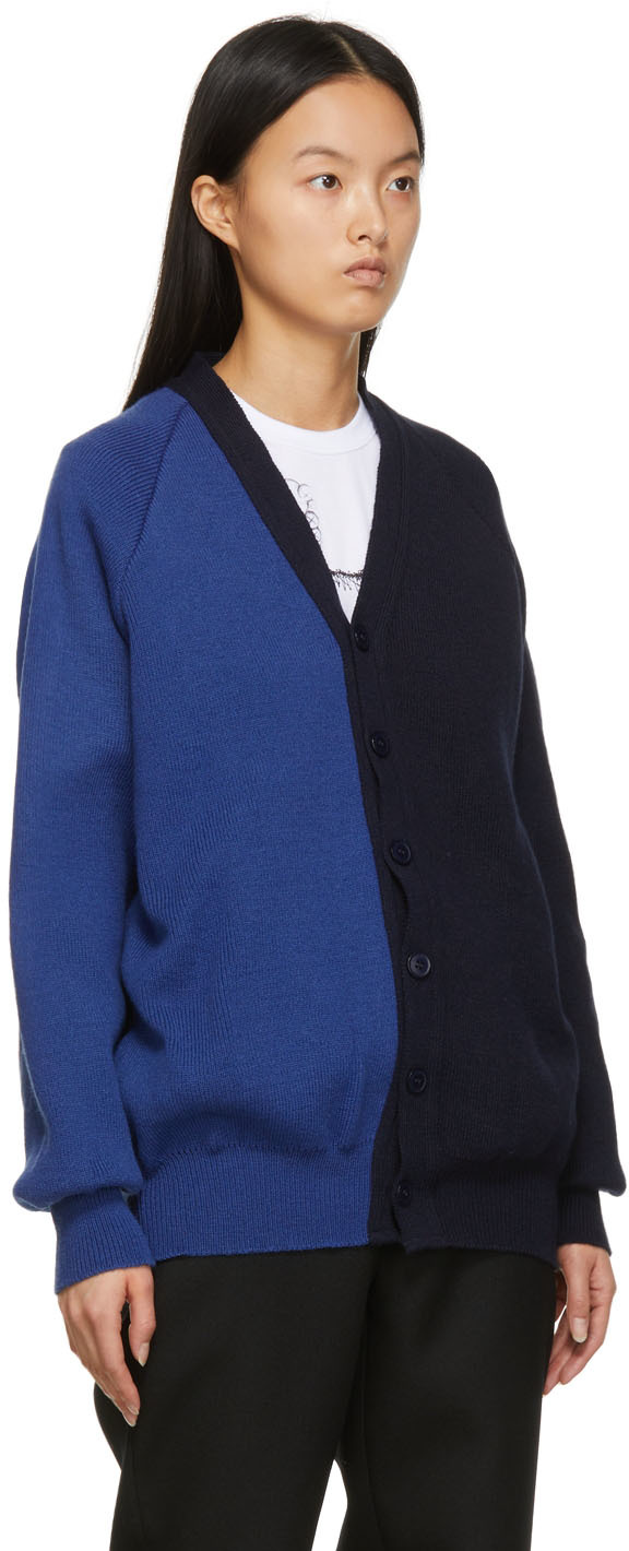 Comme des Garçons Shirt Blue & Navy Lochaven Of Scotland Cardigan