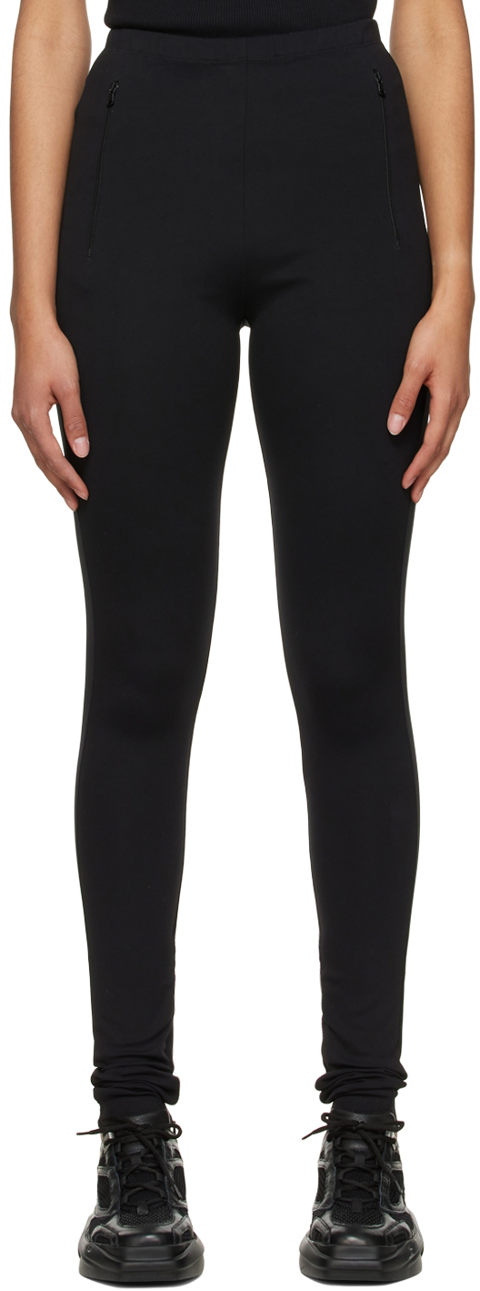 Wardrobe.nyc High-waisted Side-zip Leggings In Black
