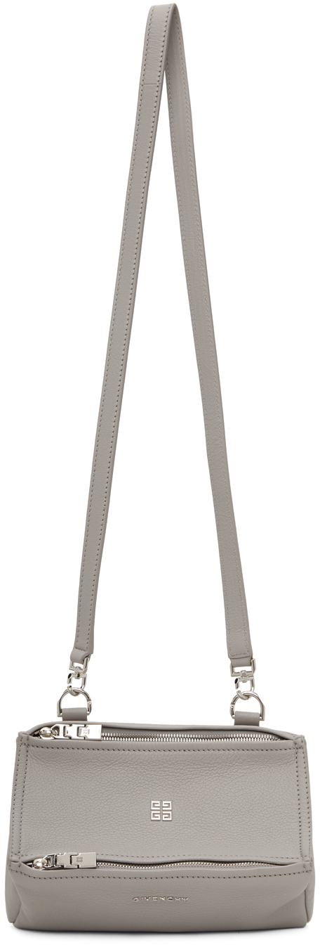 Givenchy Grey Grained Mini Pandora Shoulder Bag