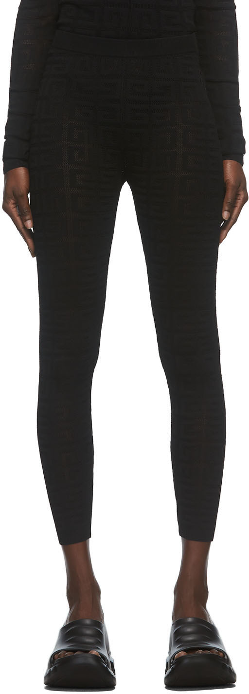 Leggings Givenchy - Black leggings with branded band - H1406409B